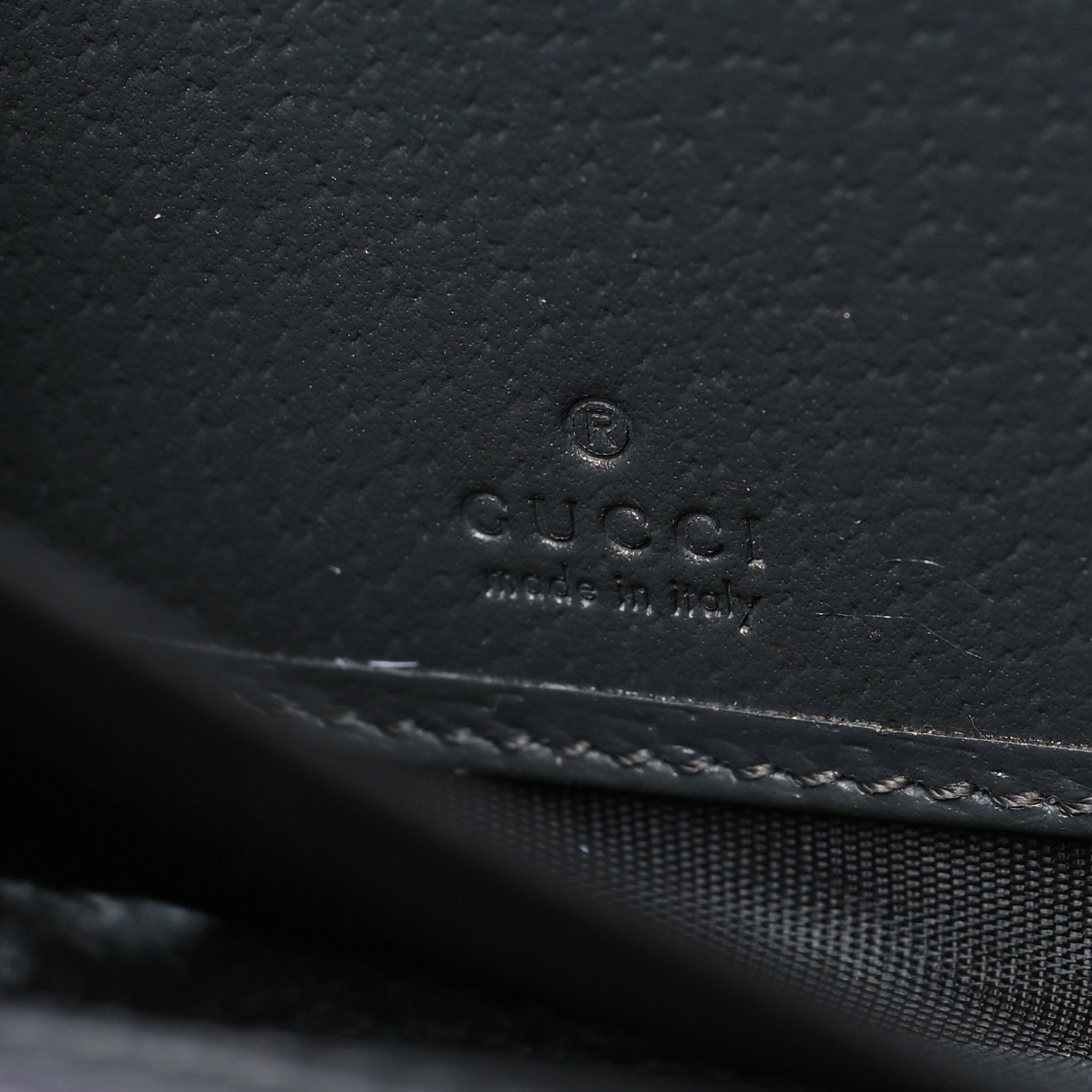 Gucci GG Supreme Monogram Textured Dollar Calfskin Ophidia Zip Around Wallet Grey Black Graphite Grey 6 of 8