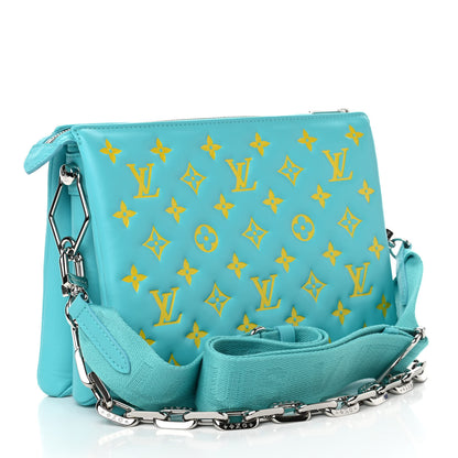Louis Vuitton Lambskin Embossed Monogram Vuittamins Coussin PM Menthe Jaune 2 of 4