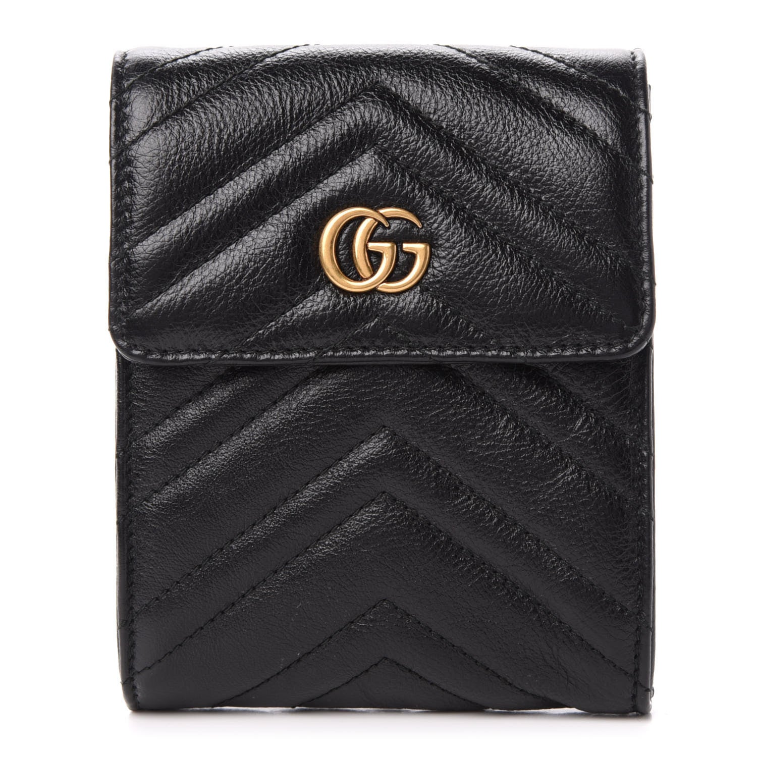 Gucci Calfskin Matelasse GG Marmont 2.0 Multi Belt Bag Pouch Black 1 of 9
