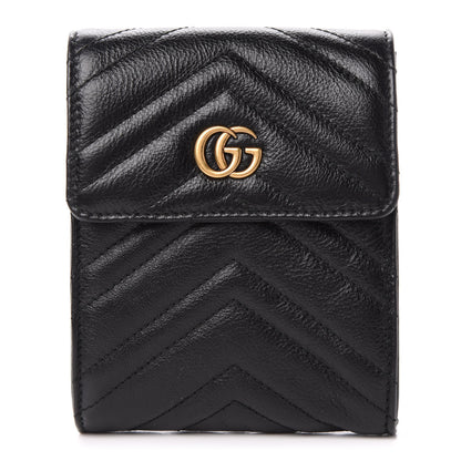 Gucci Calfskin Matelasse GG Marmont 2.0 Multi Belt Bag Pouch Black 1 of 9