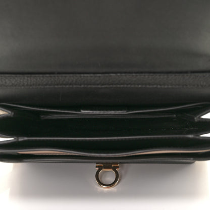 Salvatore Ferragamo Grained Calfskin Trifolio Flap Bag Dune Bone 5 of 10
