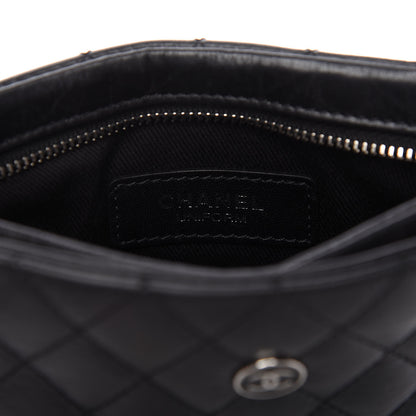 Chanel Aged Calfskin Quilted Crossbody Bag Black 9 of 10