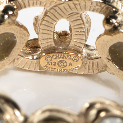 Chanel Poured Glass CC Ring 6 Gold 4 of 5