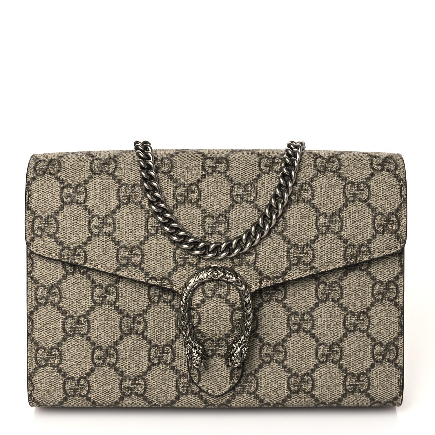 Gucci GG Supreme Monogram Mini Dionysus Chain Wallet Beige Taupe 1 of 9