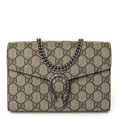 Gucci GG Supreme Monogram Mini Dionysus Chain Wallet Beige Taupe 1 of 9