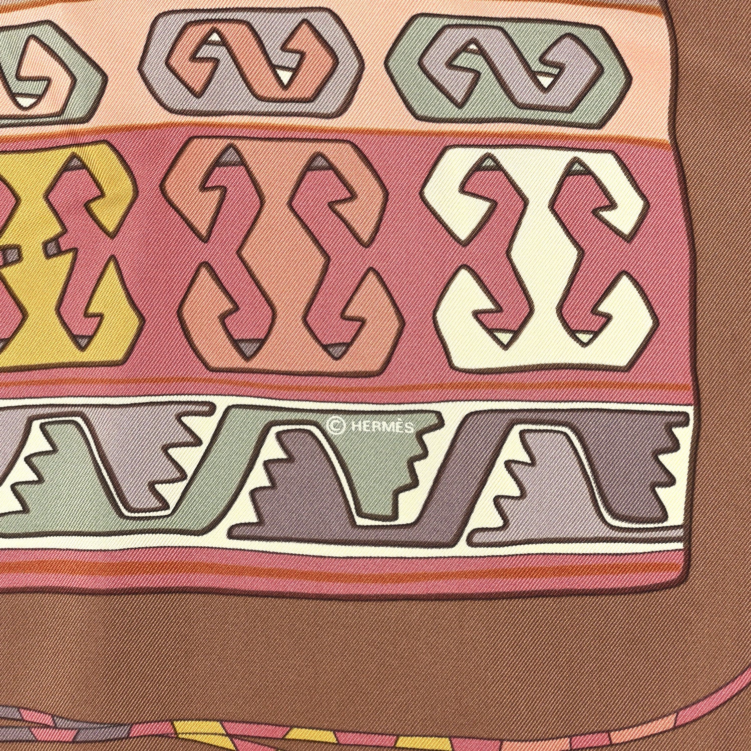 Hermes Silk Kilim Scarf 90 7 of 10