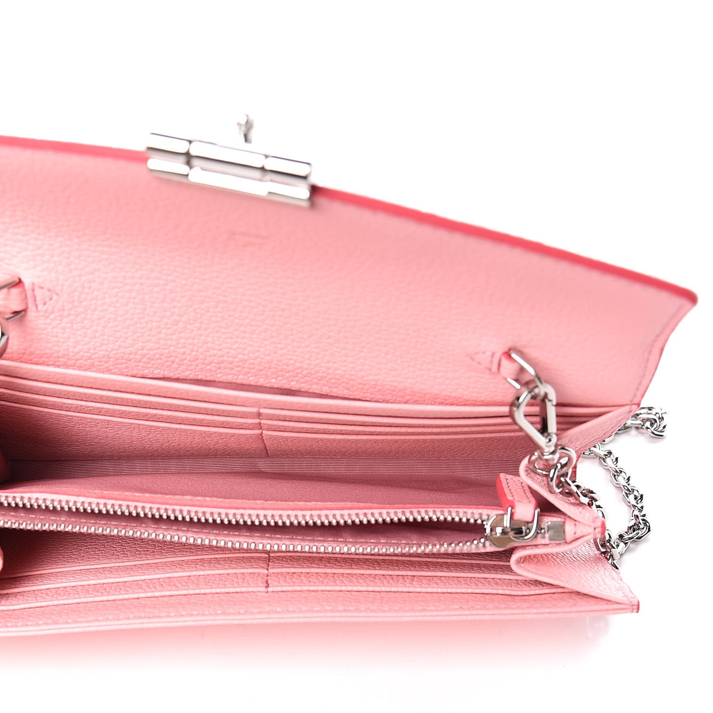 Calfskin Studded Patricia Wallet On Chain Pink