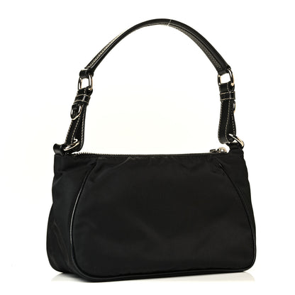 Prada Tessuto Nylon Saffiano Pochette Black 2 of 6