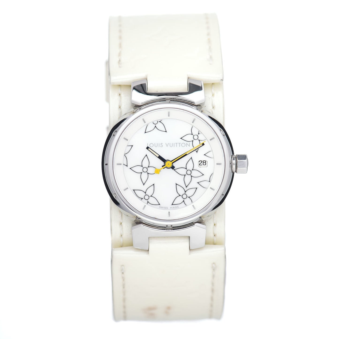 Stainless Steel Vernis Mother of Pearl 28mm Tambour Quartz Watch