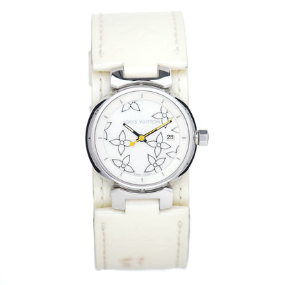 Louis Vuitton Stainless Steel Vernis Mother of Pearl 28mm Tambour Quartz Watch 1 of 5