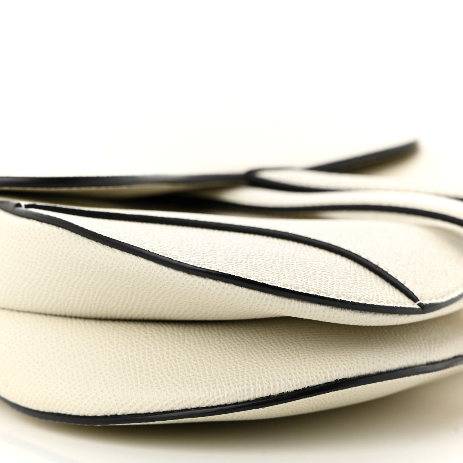 Christian Dior Grained Calfskin Saddle Bag White 9 of 12