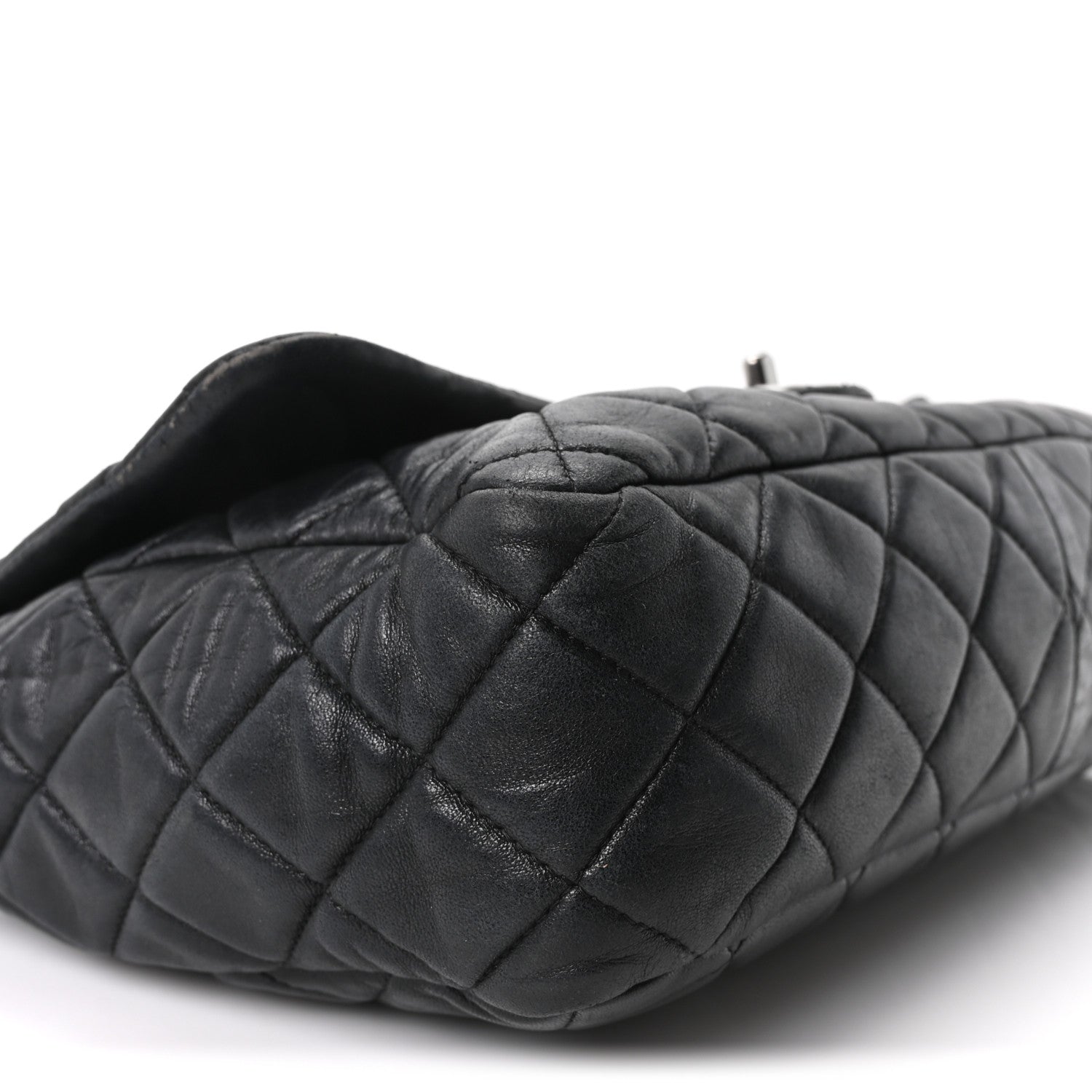 Chanel Lambskin Quilted Jumbo Single Flap Black 9 of 10