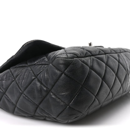 Chanel Lambskin Quilted Jumbo Single Flap Black 9 of 10