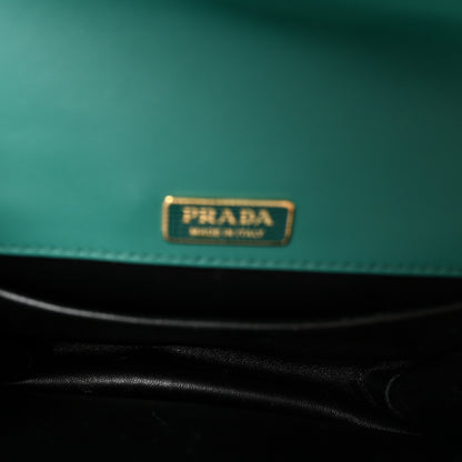 Prada Antic Soft Saffiano Lions Head Cahier Shoulder Bag Assenzio Black 5 of 10