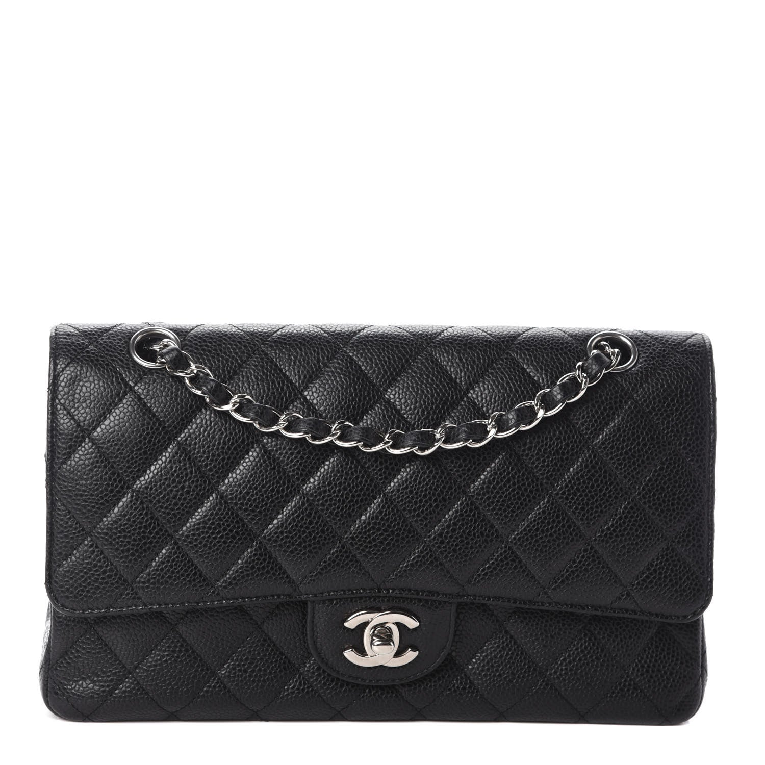 Chanel Caviar Quilted Medium Double Flap Black 1 of 10