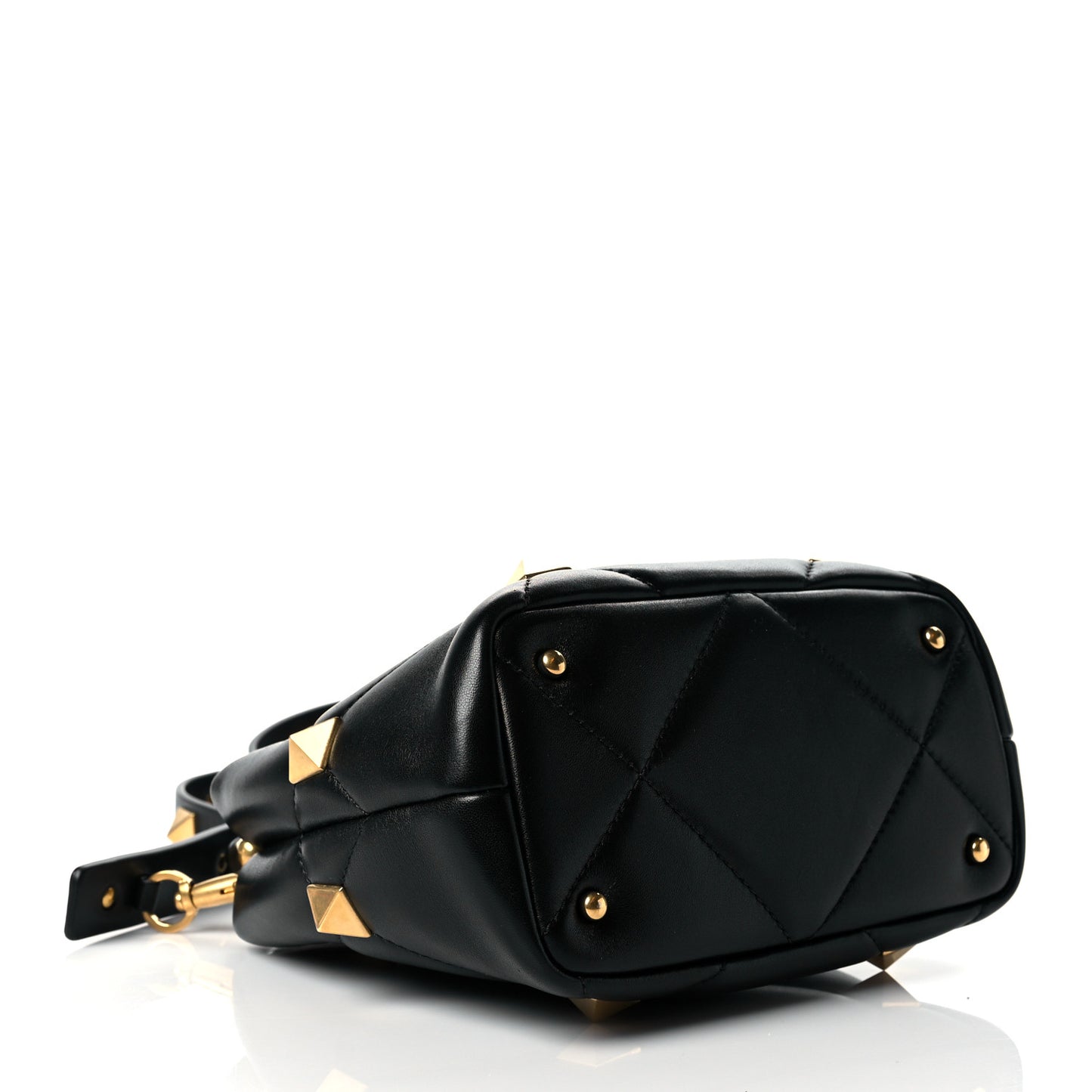 Nappa Small Roman Stud The Handle Bag Black