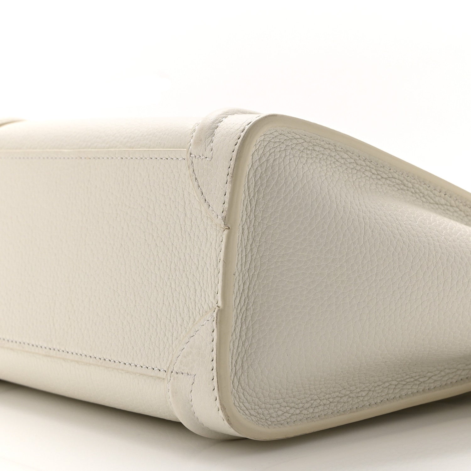 Celine Drummed Calfskin Nano Luggage White 11 of 11