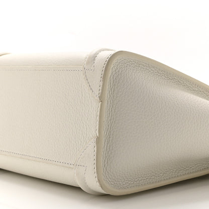 Celine Drummed Calfskin Nano Luggage White 11 of 11