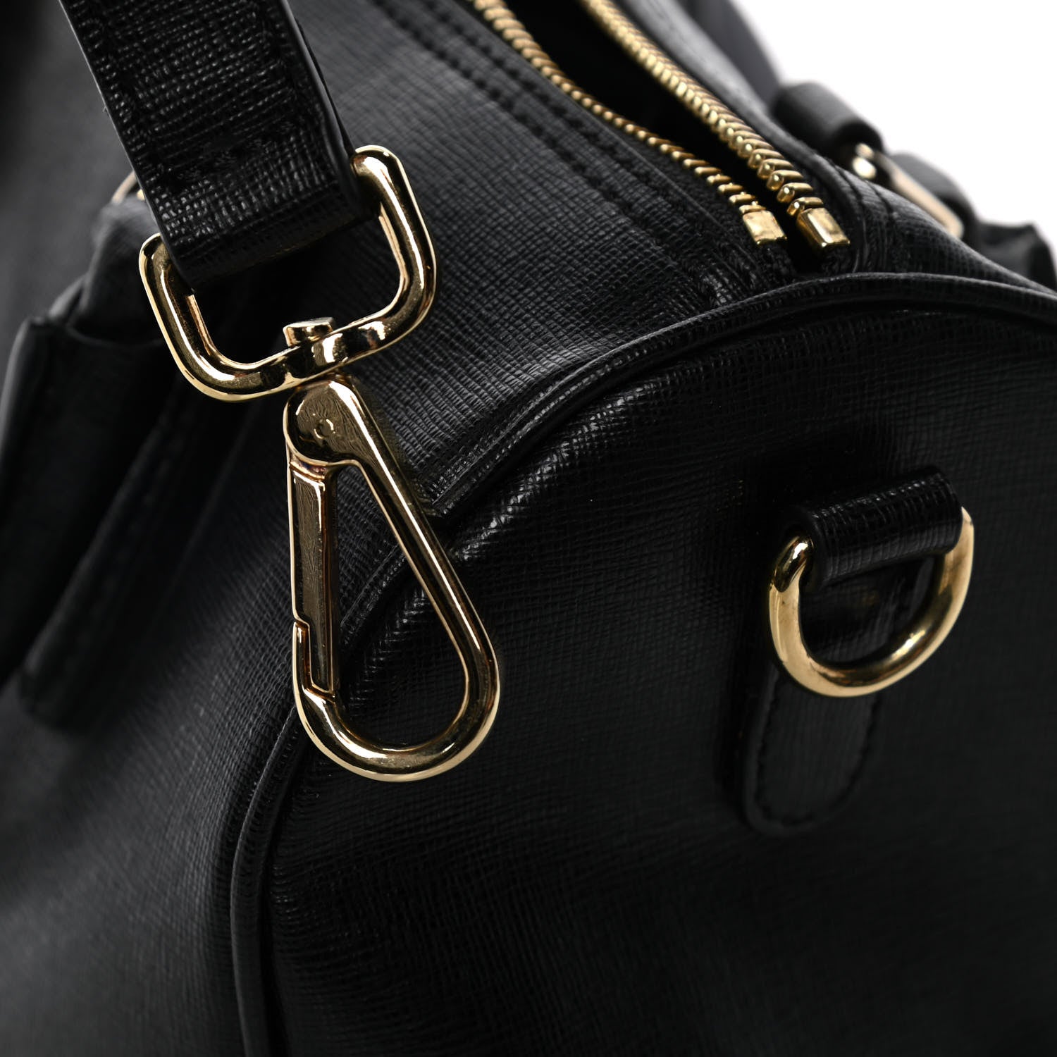 Versace Saffiano Calfskin Palazzo Duffle Bag Black 13 of 19