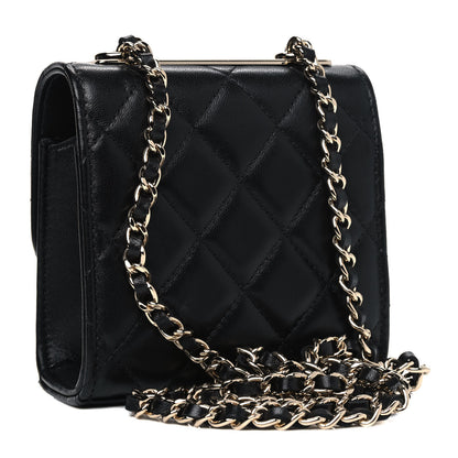 Chanel Lambskin Quilted Mini Trendy CC Chain Wallet Black 2 of 4
