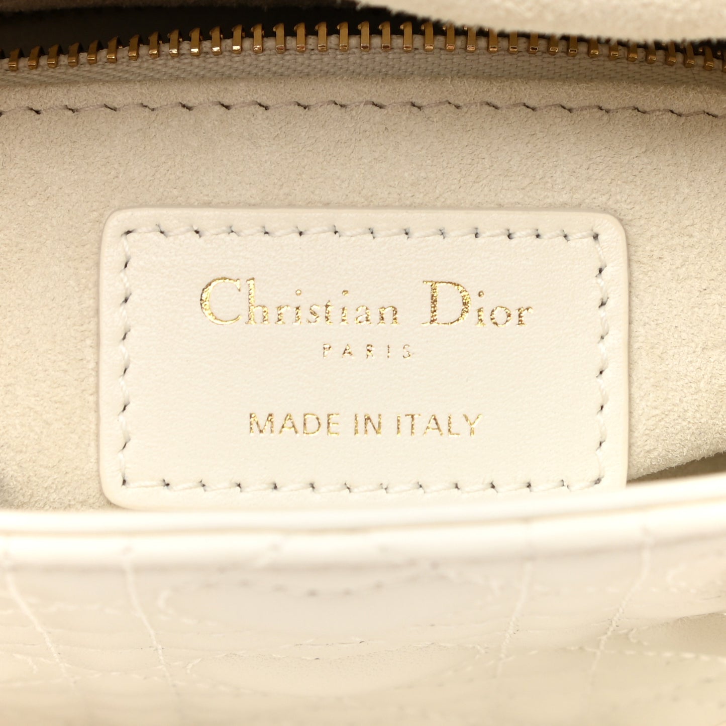 Lambskin Cannage Mini DiorAmour Lady Dior Latte