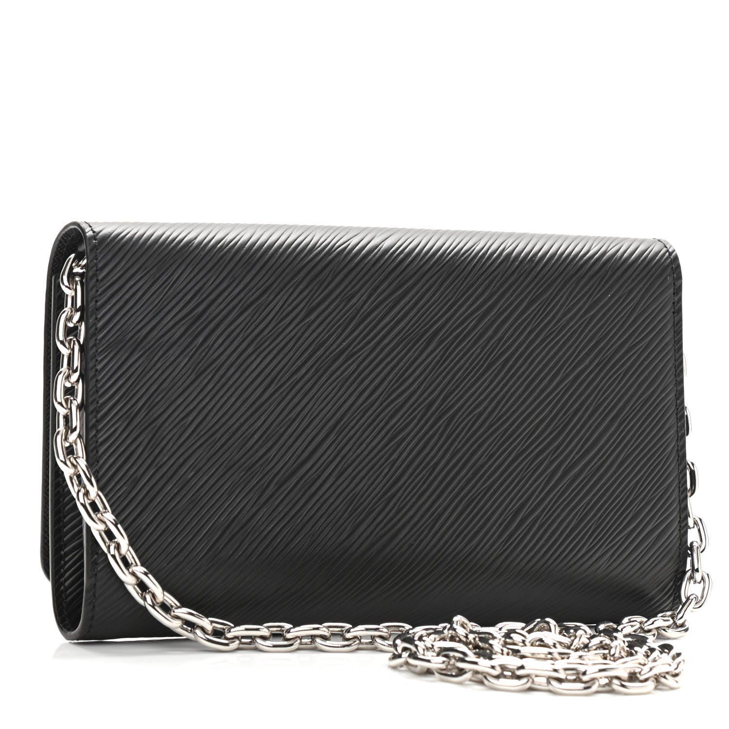 Louis Vuitton Epi Twist Chain Wallet Black 3 of 10
