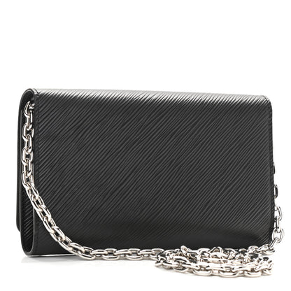 Louis Vuitton Epi Twist Chain Wallet Black 3 of 10