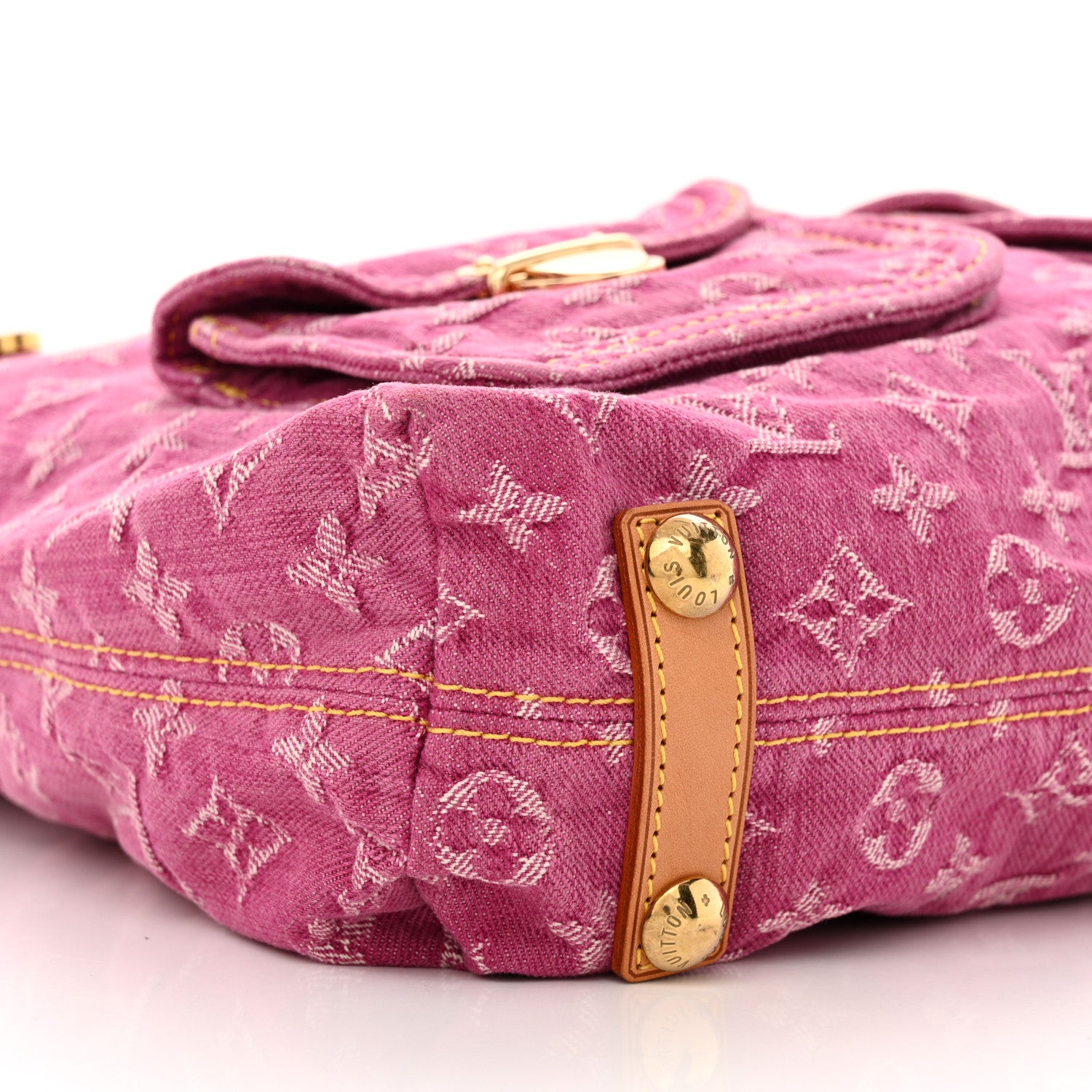 Louis Vuitton Denim Baggy PM Fuchsia 8 of 15