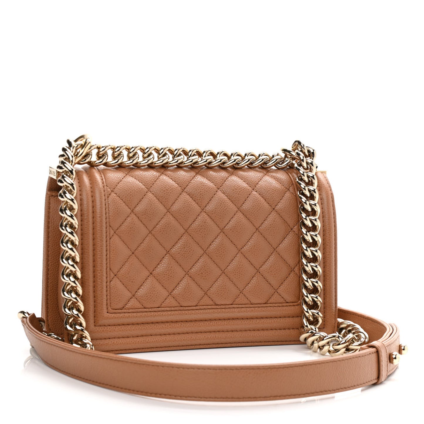 Caviar Quilted Small Boy Flap Brown