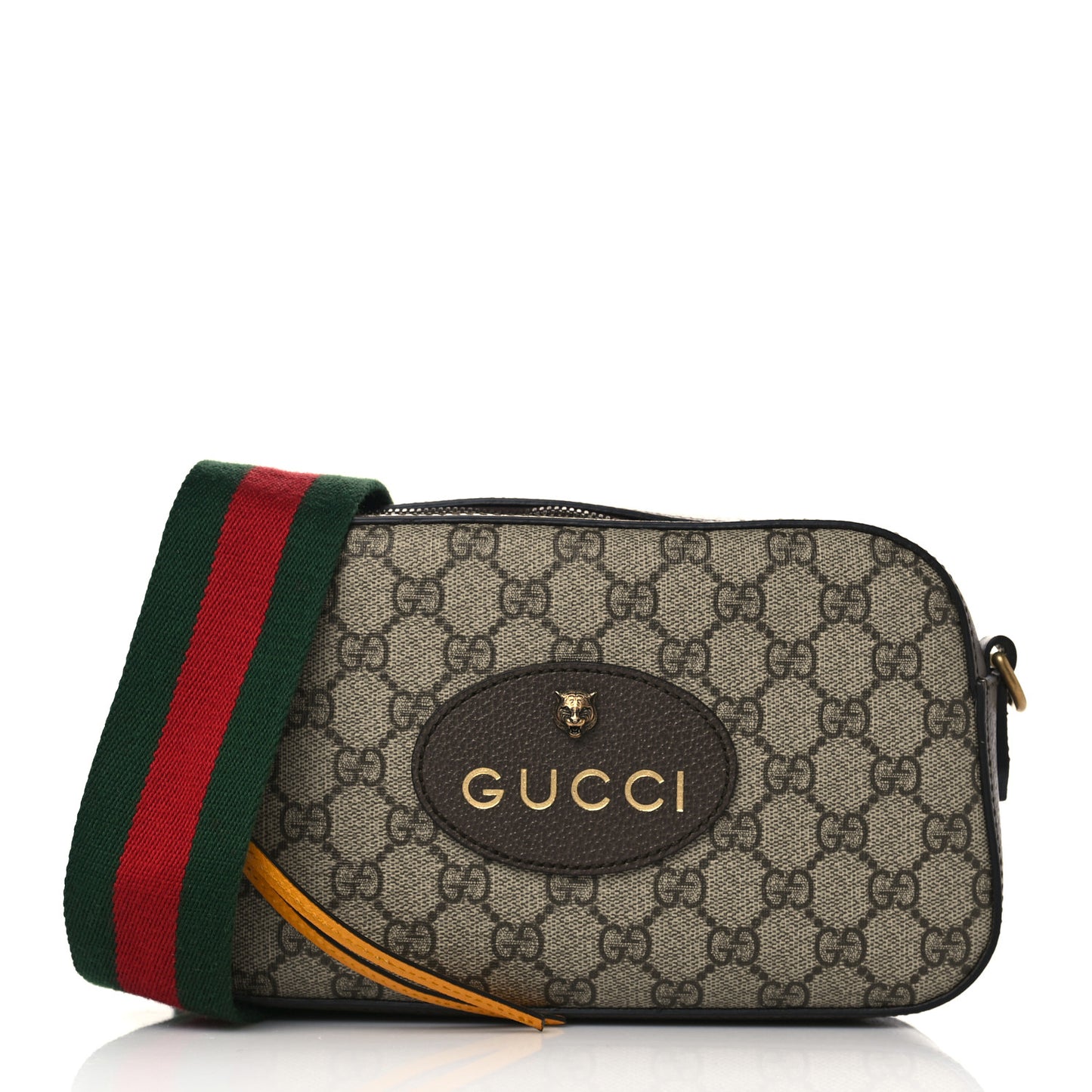 GG Supreme Monogram Web Neo Vintage Shoulder Bag Beige New Acero Crop