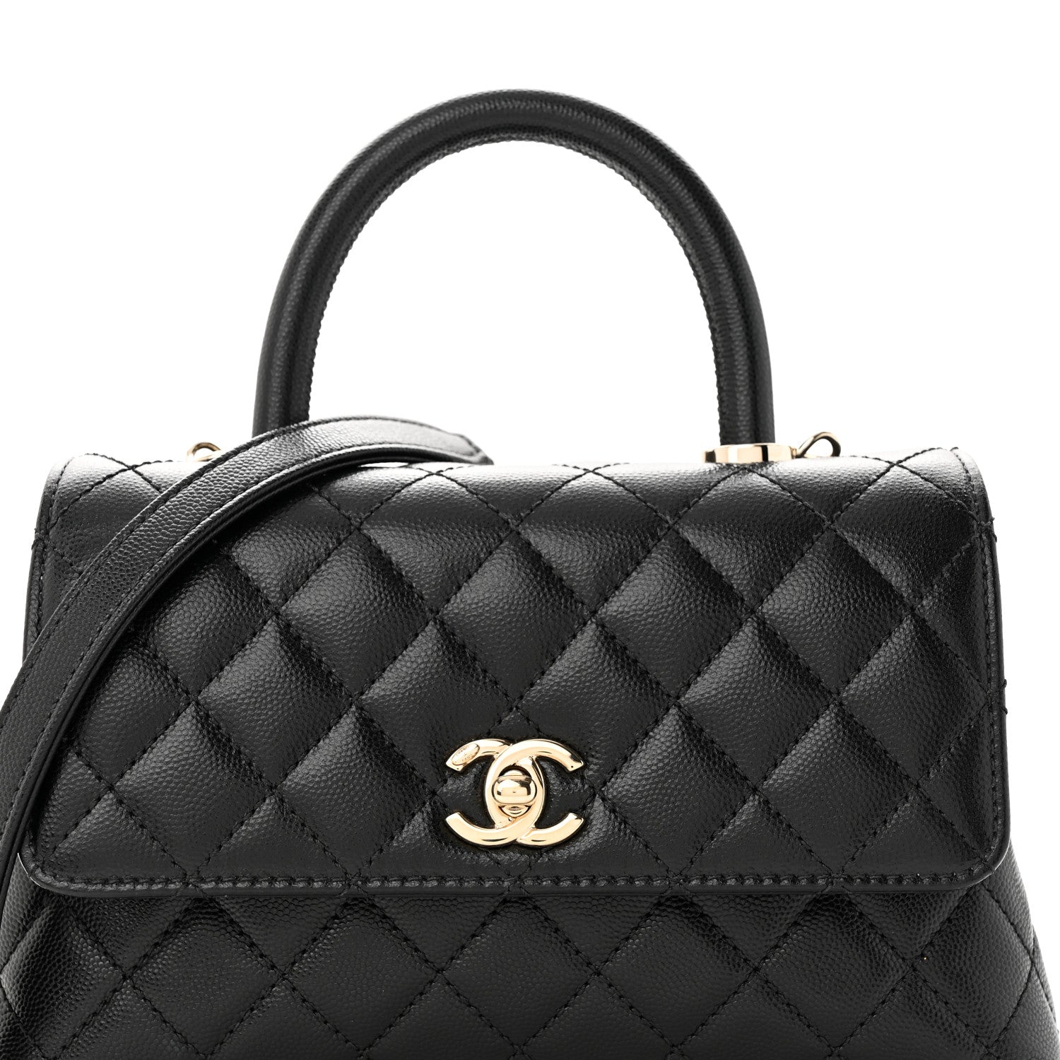 Chanel Caviar Quilted Mini Coco Handle Flap Black 8 of 14