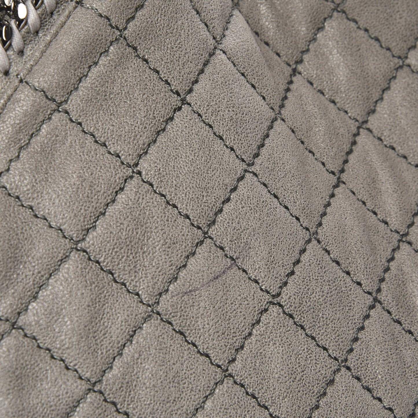 Shaggy Deer Quilted Big Falabella Tote Grey