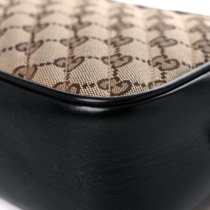 Gucci Monogram Matelasse Diagonal Small GG Marmont Chain Shoulder Bag Beige Black 8 of 12
