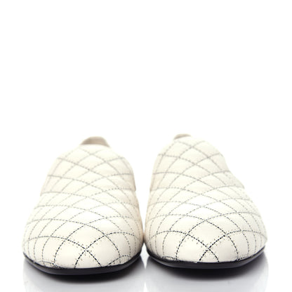 Chanel Calfskin Stitched CC Loafers 39 Ivory 2 of 11