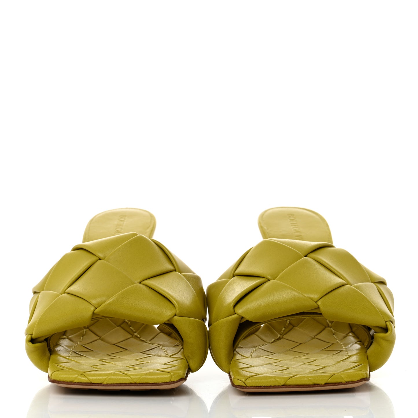 Nappa Maxi Intrecciato Lido 90mm Mule Sandals 36 Acid