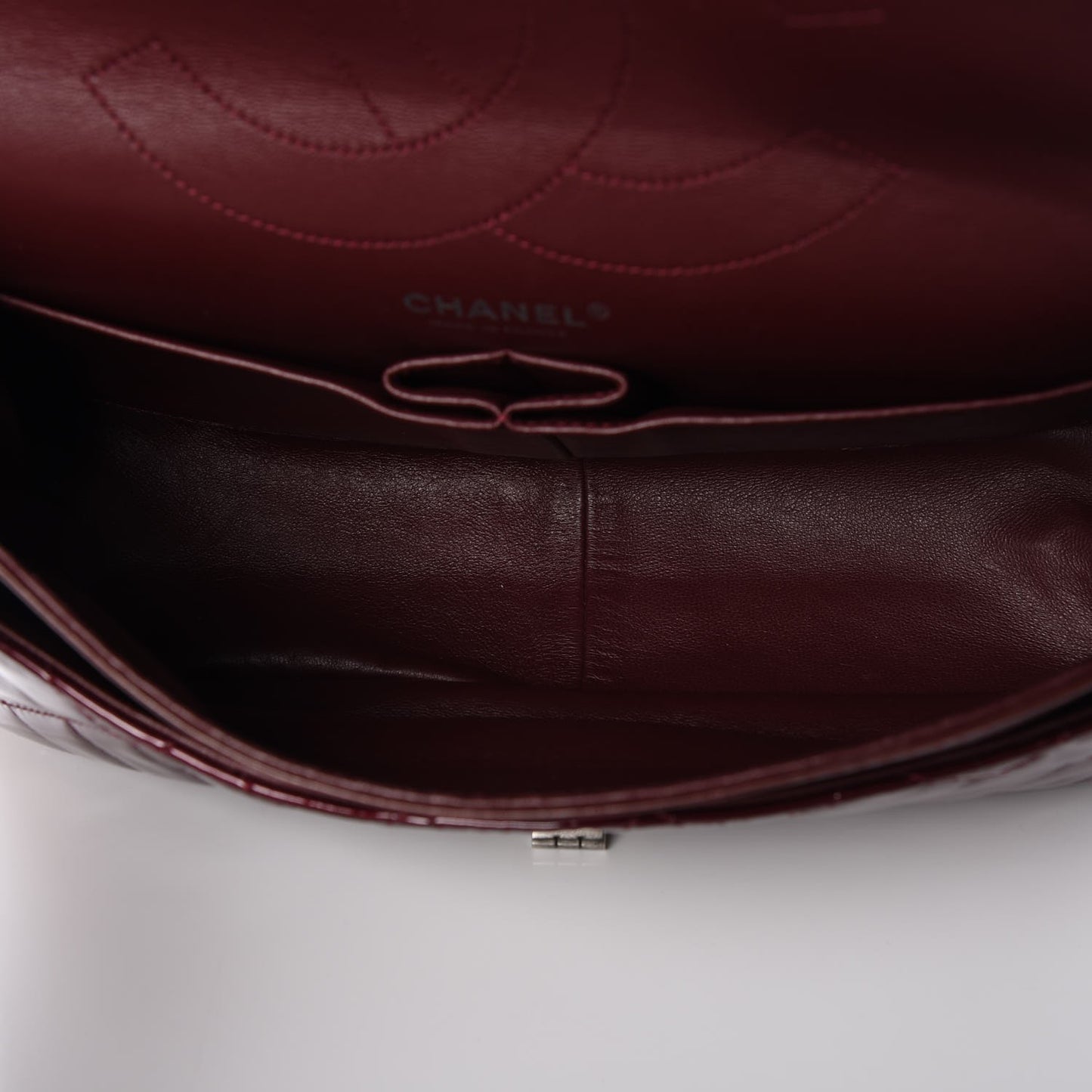 Patent Quilted 2.55 Reissue 227 Flap Light Burgundy