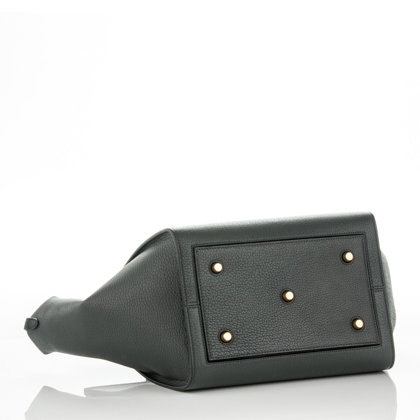 Crisped Calfskin Tie Knot Small Tote Anthracite