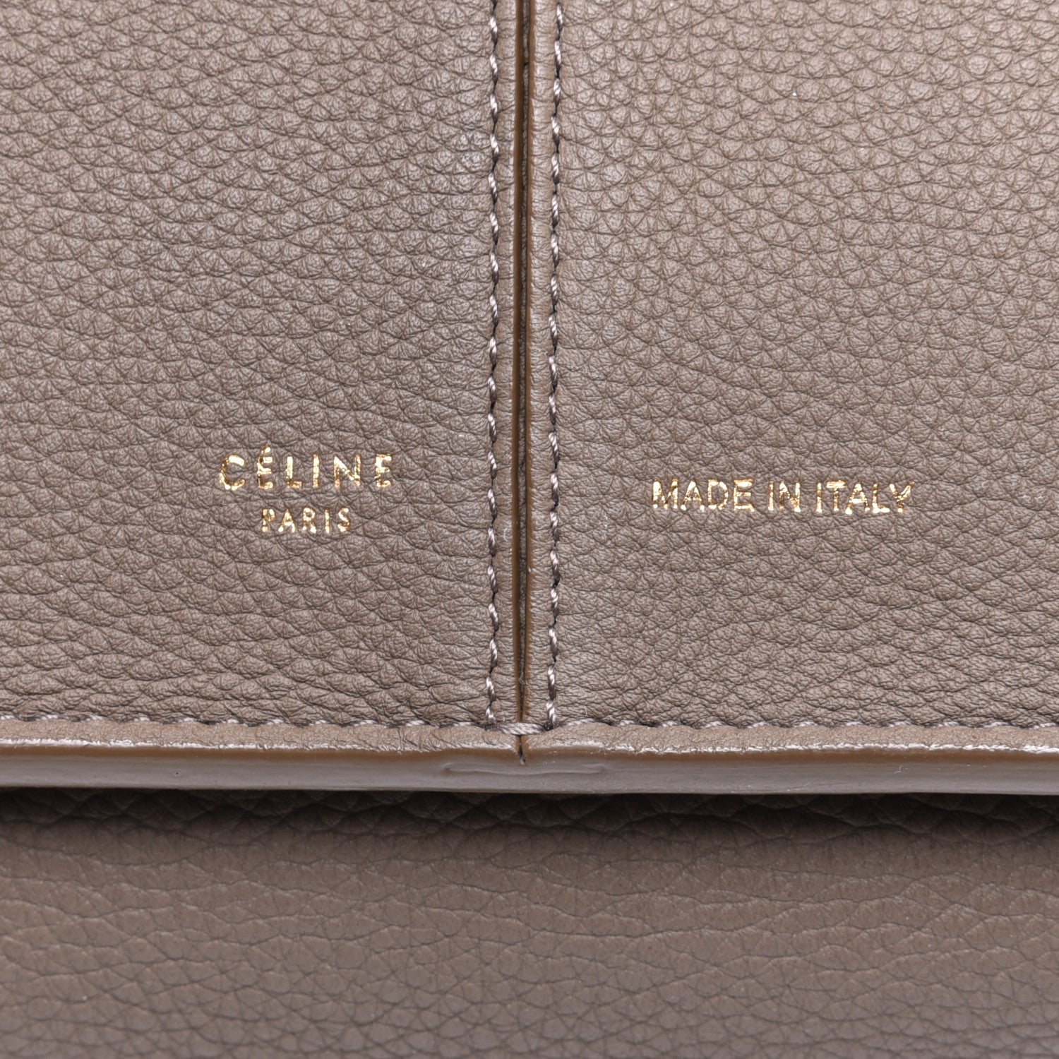 Celine Baby Grained Calfskin Medium Tri-Fold Bag Taupe 6 of 9