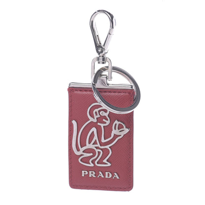 Prada Saffiano Monkey Keychain Fuoco 1 of 3