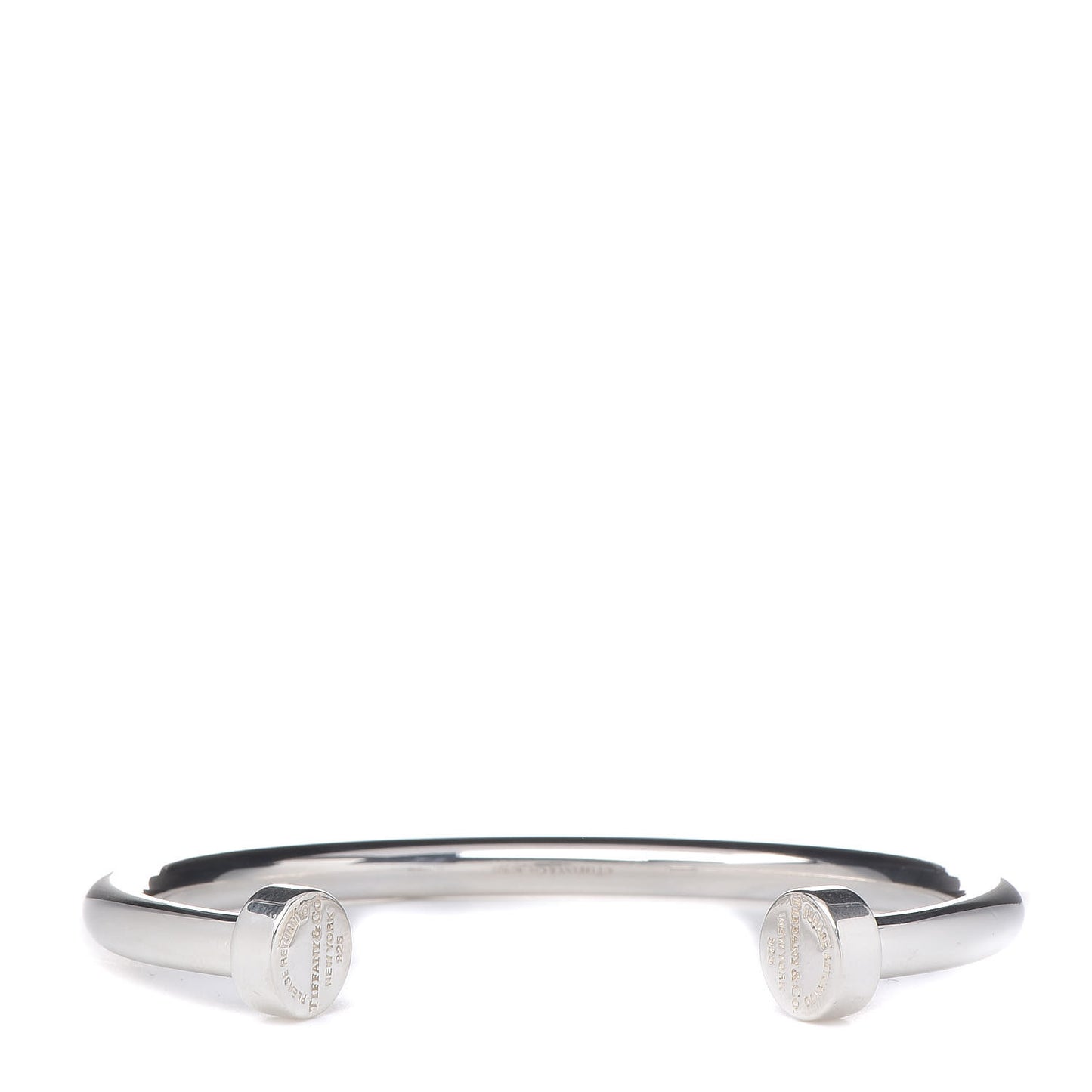 Sterling Silver Return to Narrow Circle Edge Cuff Bracelet