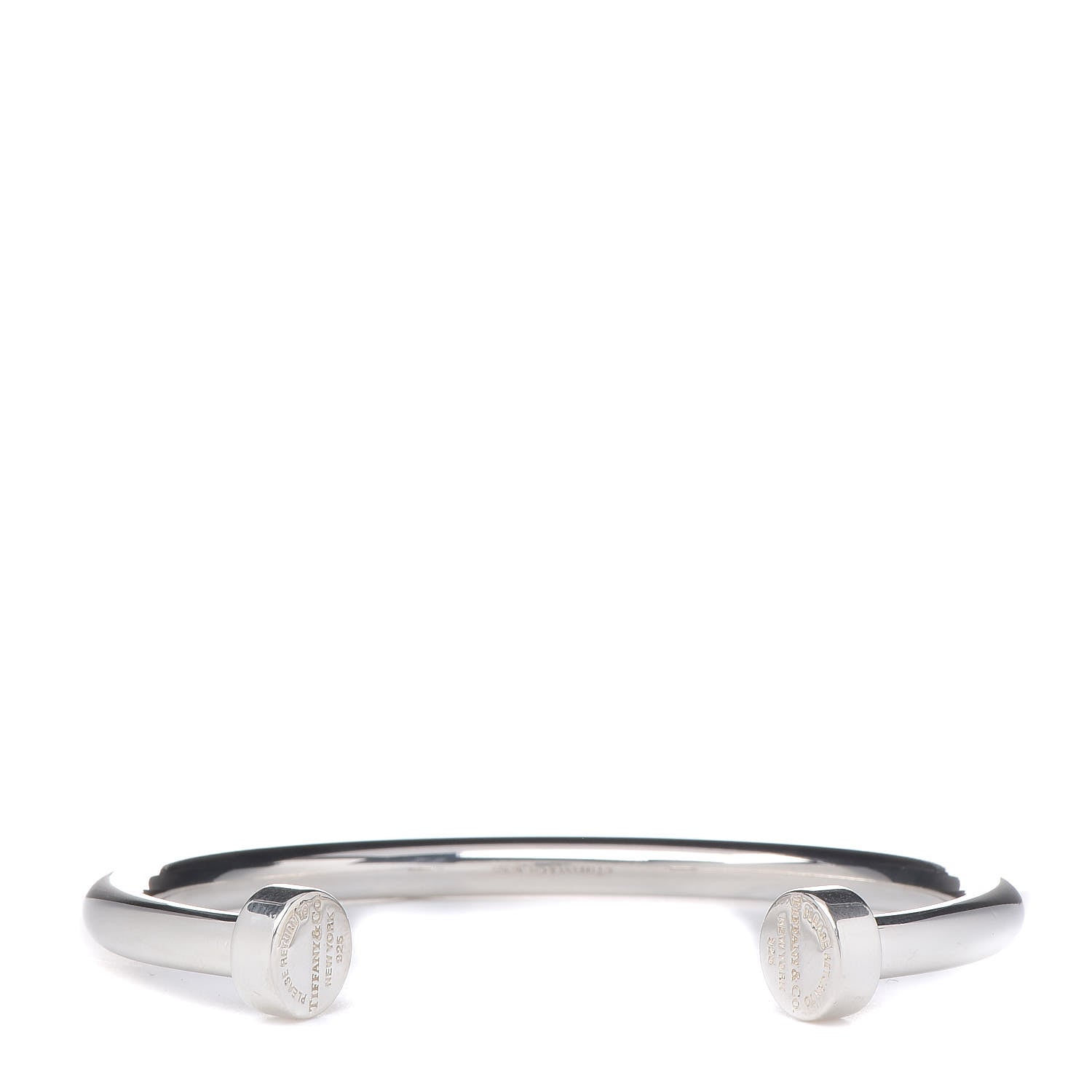 Tiffany Sterling Silver Return to Narrow Circle Edge Cuff Bracelet 1 of 6