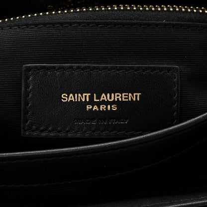 Saint Laurent Suede Y Quilted Monogram Toy Loulou Crossbody Bag Black 6 of 11