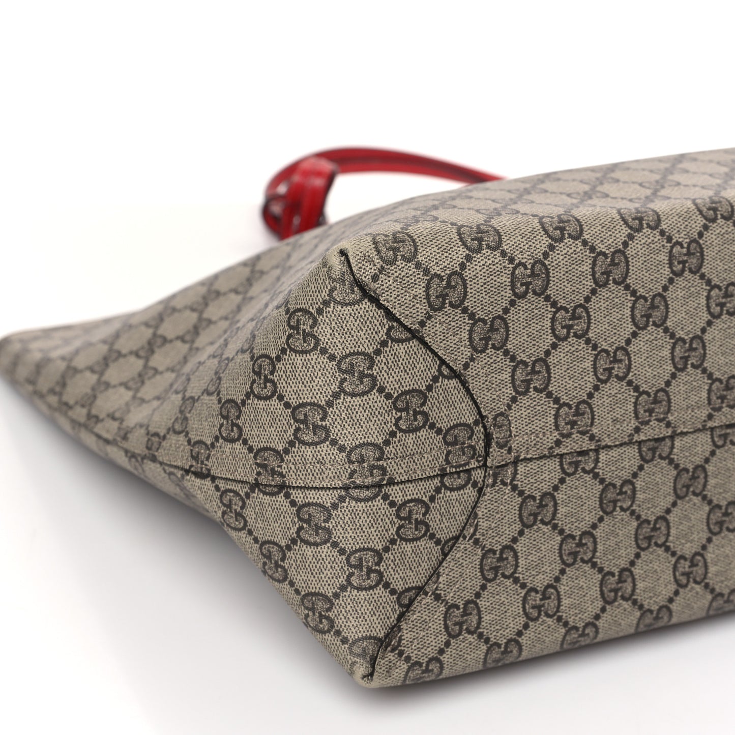 GG Supreme Monogram Large Reversible Tote Beige Red