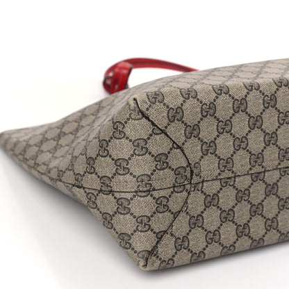 Gucci GG Supreme Monogram Large Reversible Tote Beige Red 7 of 14
