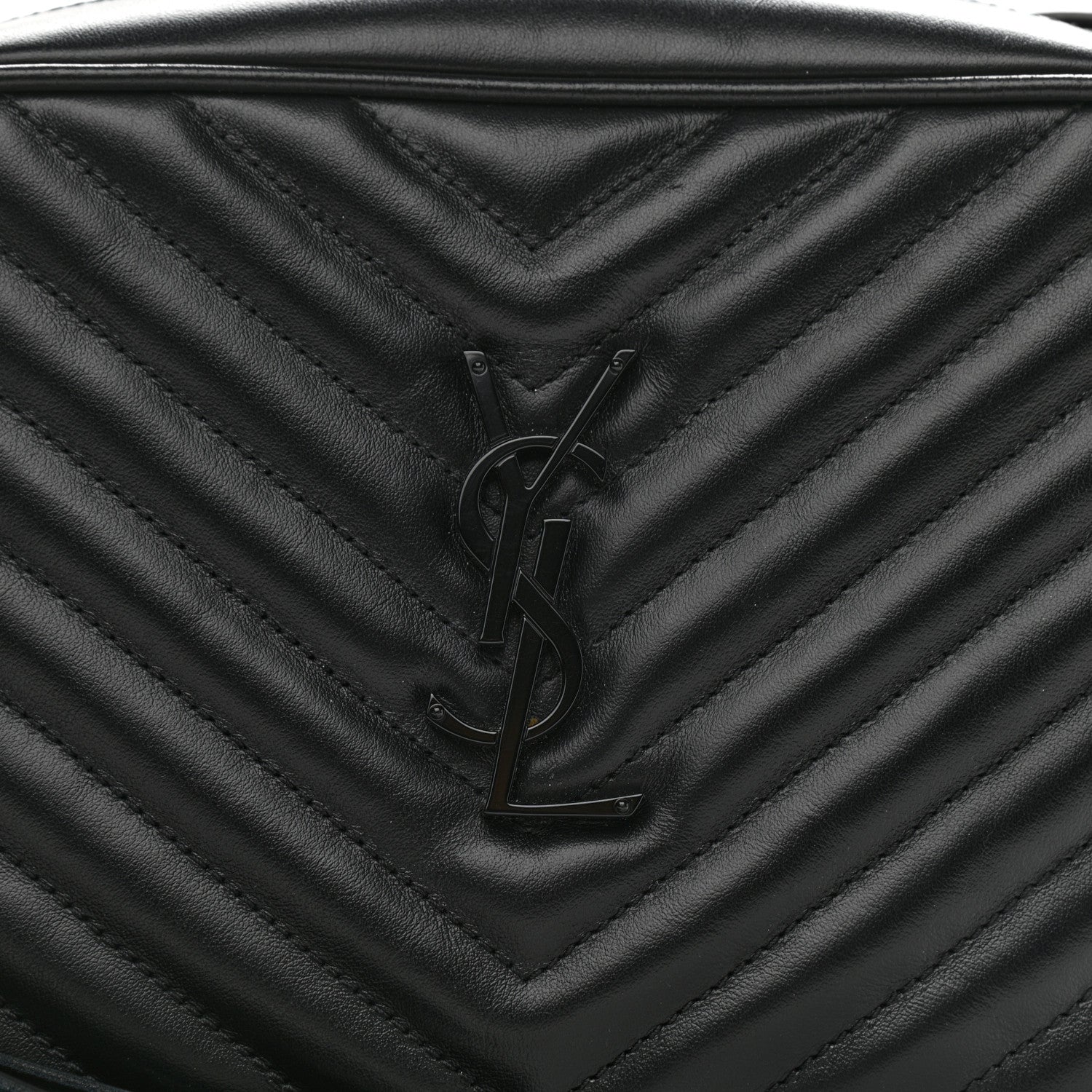 Saint Laurent Calfskin Matelasse Monogram Lou Camera Bag Black 8 of 10