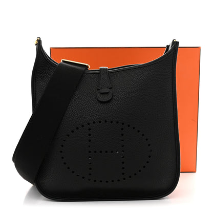 Hermes Taurillon Clemence Evelyne III PM Black 12 of 12