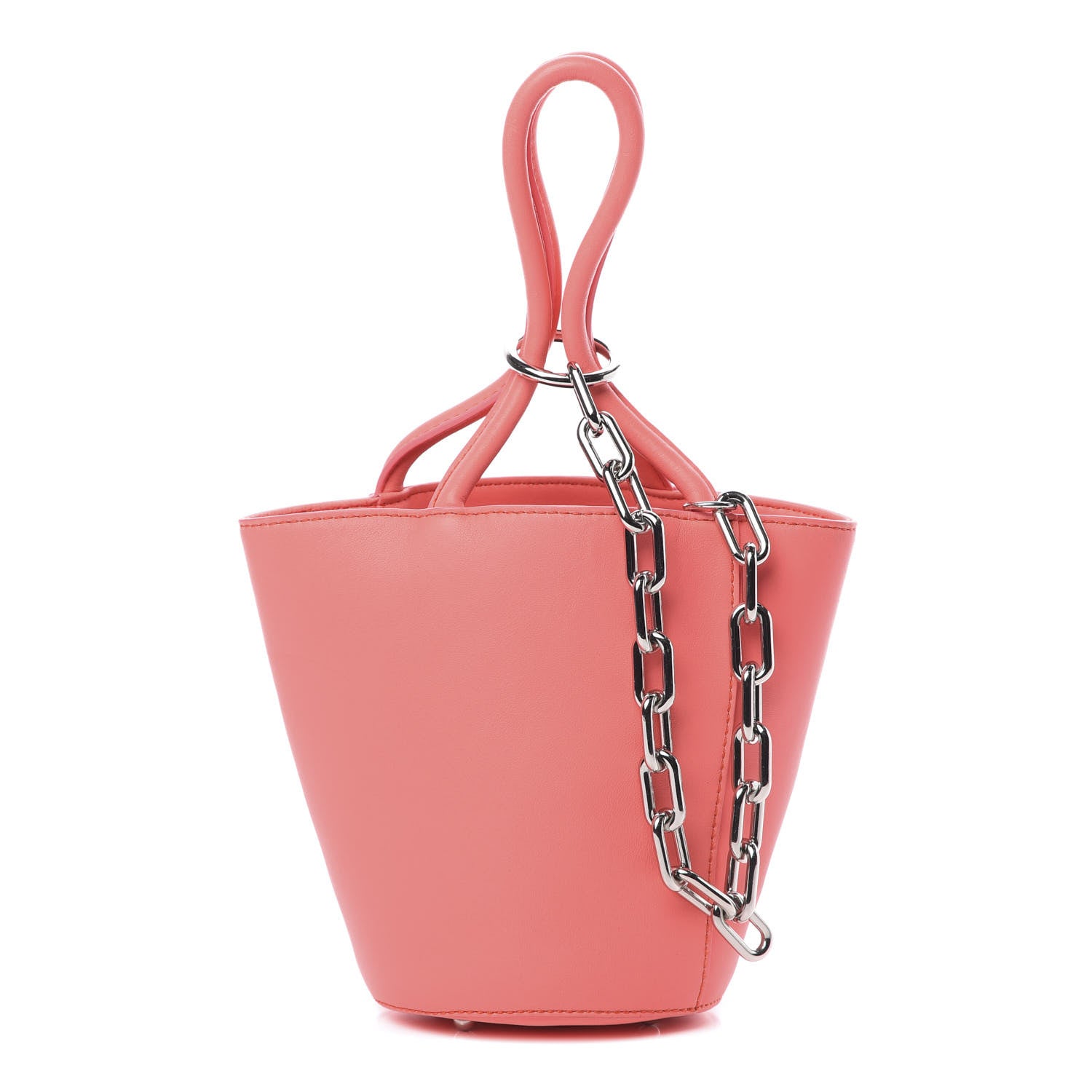 Alexander Wang Calfskin Roxy Mini Chain Bucket Neon Pink Silver Hardware 1 of 13