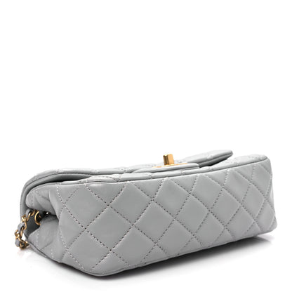 Chanel Lambskin Quilted Mini Rectangular Pearl Crush Flap Grey 4 of 8