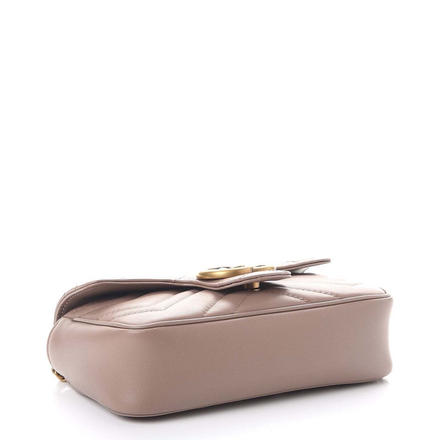 Calfskin Matelasse Super Mini GG Marmont Shoulder Bag Porcelain Rose