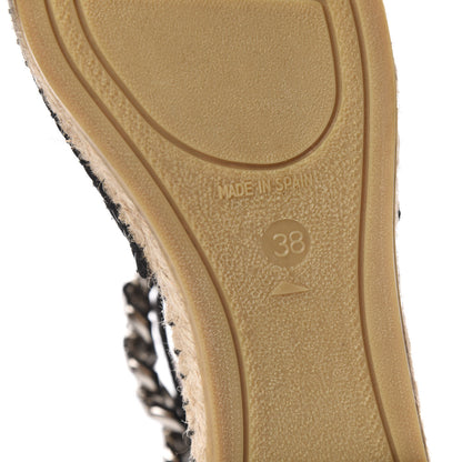 Givenchy Lambskin Ankle Chain Maremma Espadrilles 38 Black 7 of 7
